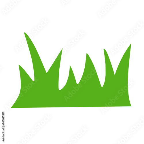 Green grass, vector set for drawing pictures in flat style. Natural material for collecting screensavers.