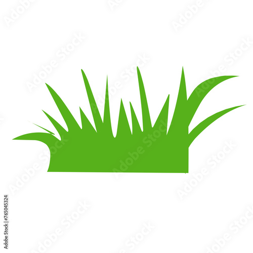 Green grass, vector set for drawing pictures in flat style. Natural material for collecting screensavers.