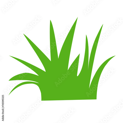 Green grass, vector set for drawing pictures in flat style. Natural material for collecting screensavers.
