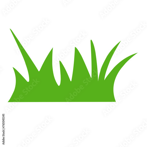 Green grass, vector set for drawing pictures in flat style. Natural material for collecting screensavers.