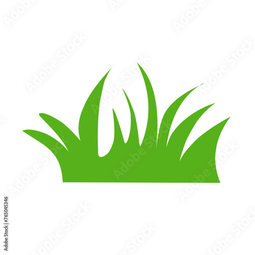Green grass, vector set for drawing pictures in flat style. Natural material for collecting screensavers.