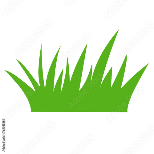 Green grass, vector set for drawing pictures in flat style. Natural material for collecting screensavers.