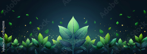Elegant green plant logo design, minimalist and stylish.generative ai