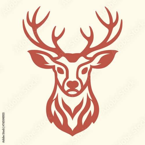 deer head mascout vector