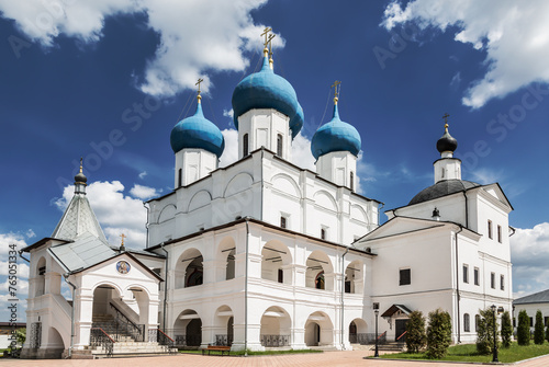 The Zachatievsky Cathedral in the Vysotsky Stavropol monastery, founded in 1374 by Sergius of Radonezh and Vladimir the Brave. Serpukhov, Moscow region, Russia