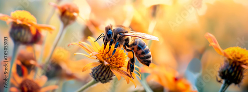 Bee on Flower © PETR BABKIN