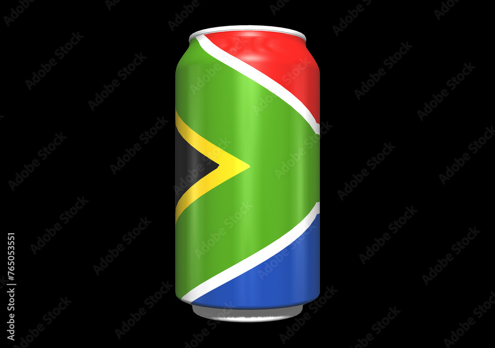 Digital composite - 3d beverage can with South African flag. Increasing obesity and so-called diseases of affluence such as diabetes Digital composite - 3d beverage can with South African flag. Increasing obesity and so-called diseases of affluence such as diabetes