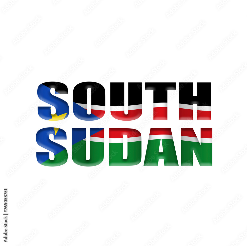 South Sudan flag overlay