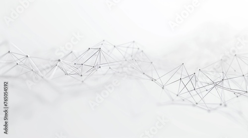 abstract future network on white background. Data and technology concept, network connection