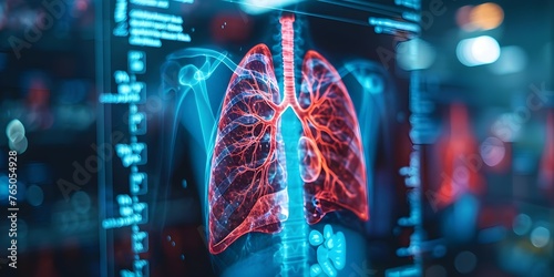 X-ray Image of Lungs for Diagnostic Use in a Hospital Setting. Concept Medical Imaging, Diagnostic Tools, Radiology Equipment, Pulmonary Evaluation, Healthcare Technology