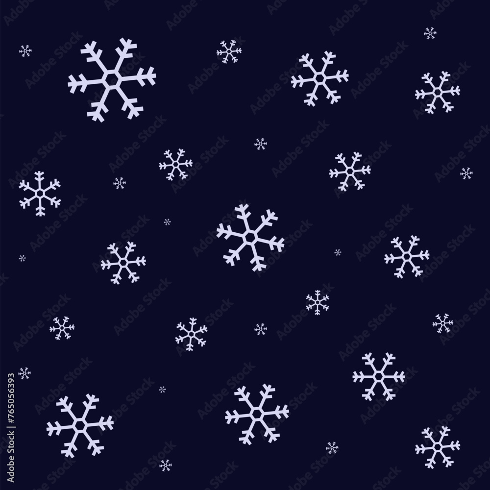 Snowflake icon design. Snowflake icon on blue background Snowflake icon design. Snowflake icon on blue background