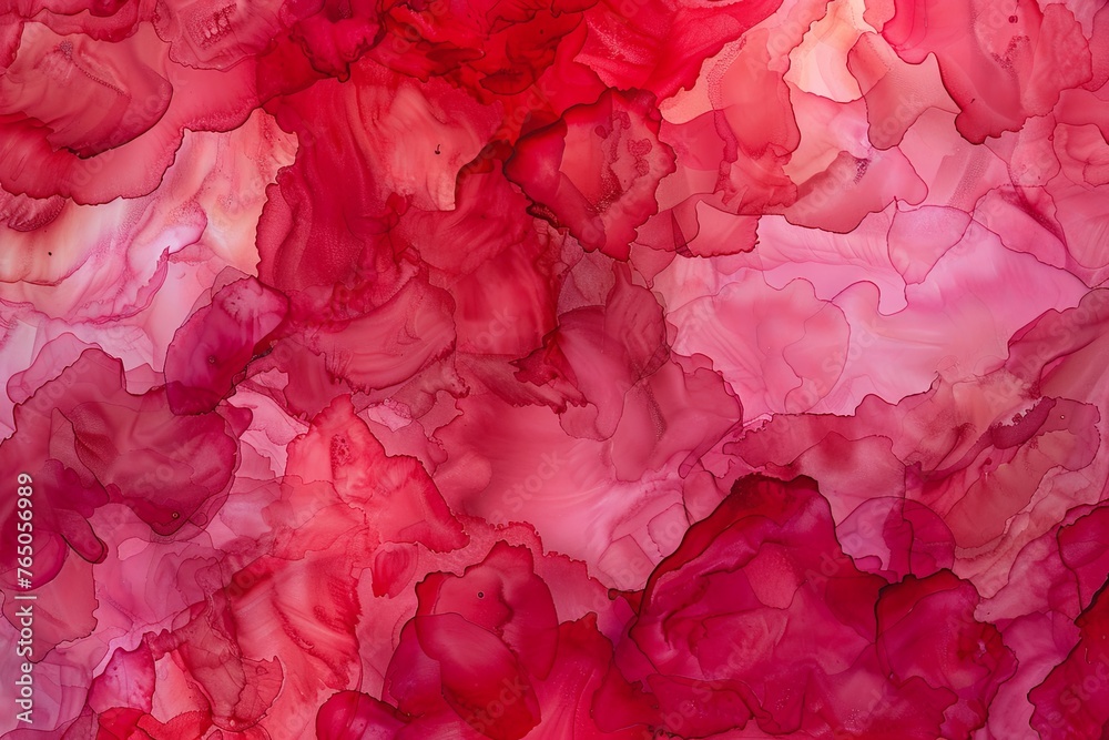 Fototapeta premium Alcohol ink red texture. Fluid ink abstract background. red abstract painting background. Generative ai