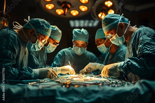 Surgeons Performing Surgery on a Patient