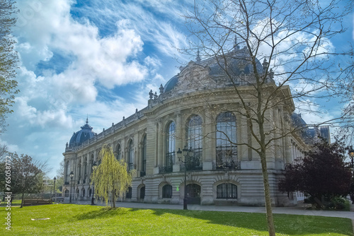 Paris, the Petit Palais, beautiful building in spring 
