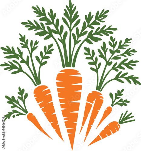 carrots  silhouette style  Design 