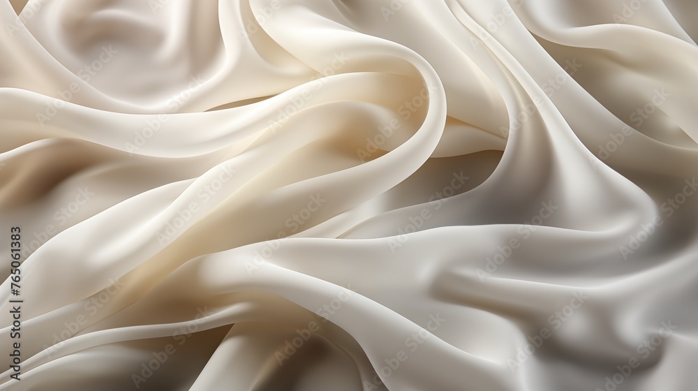 Smooth elegant white transparent cloth separated on white background Smooth elegant white transparent cloth separated on white background