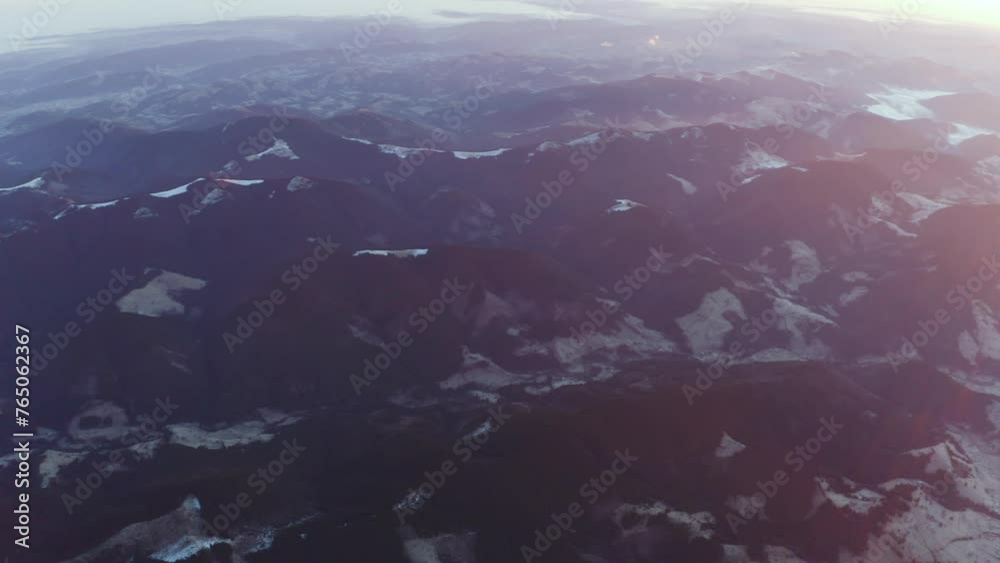 mountain pass near the village of Krivopole, Verkhovyna, Vorokhta, farmstead and houses of mountaineers, Hutsuls, a spectacular serpentine road passes through the bends of the highway