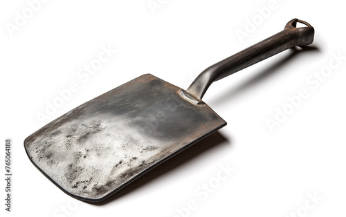 Vintage Metal pizza Spatula with Wooden Handle Isolated