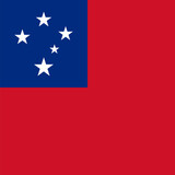Samoa flag - solid flat vector square with sharp corners.