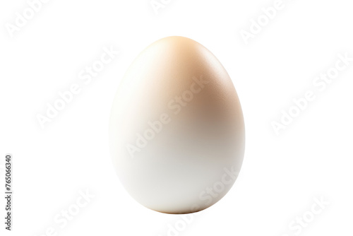 Ethereal Elegance: Close-Up of a Pristine Egg on White Background.