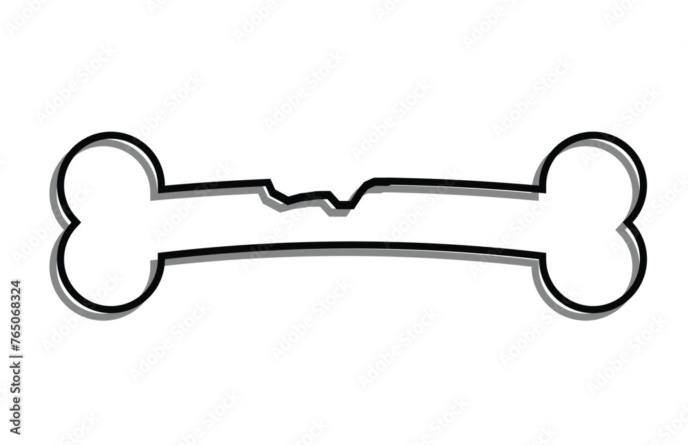 Cracked bone icon. Outline cracked bone vector icon for web design isolated on white background 2 3 9 Cracked bone icon. Outline cracked bone vector icon for web design isolated on white background 2 3 9