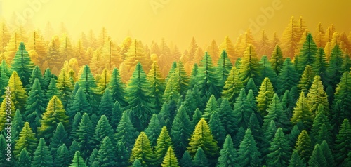 Large-scale reforestation and afforestation efforts, solid color background