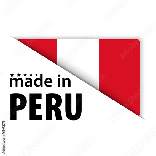 Made in Peru graphic and label.