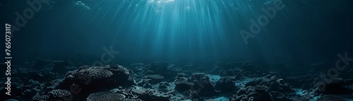 4K deep sea adventure, mysterious ocean depths, wide view, high-resolution, enigmatic and dark photo