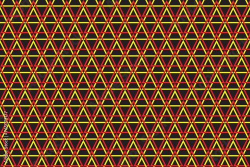 Illustration pattern, Abstract Geometric Style. Repeating of triangle line on black background.