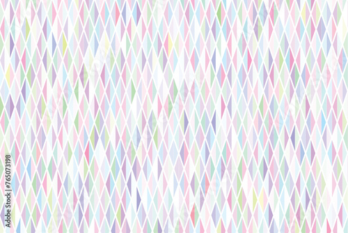Illustration pattern, Abstract Geometric Style. Repeating of soft multicolor triangle on white background.