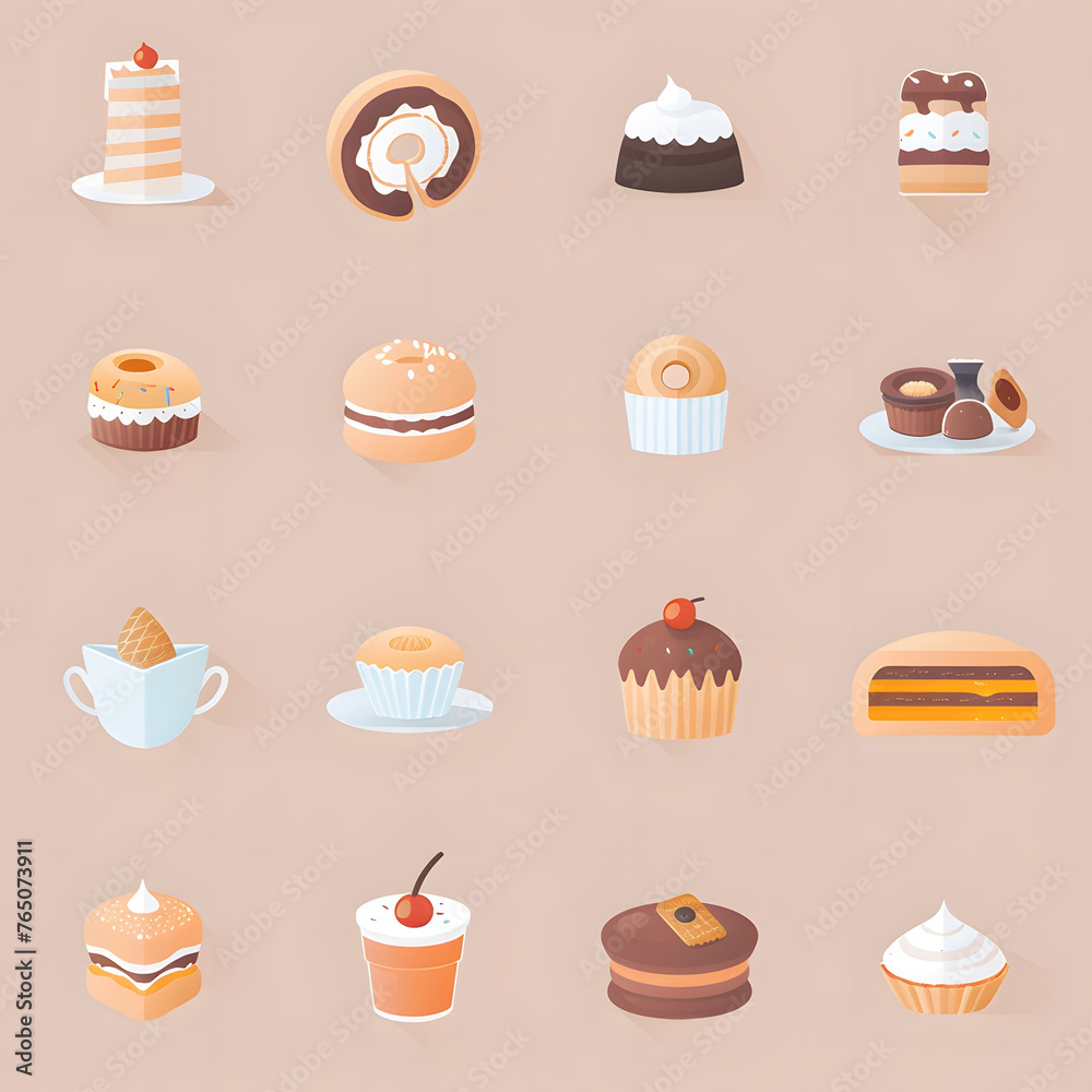 Icon set for menus for different restaurants