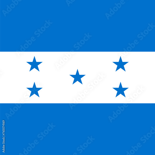 Honduras flag - solid flat vector square with sharp corners.