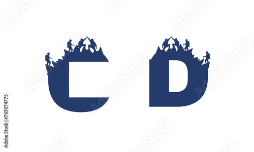 a,b,c,d,e,f,g,h,i,j,k,l,m,n,o,p,q,r,s,t,u,v,w,x,y,z Set of nine mountain travel emblems. Camping outdoor adventure emblems, badges and logo patches. Mountain tourism, hiking. Forest camp labels in vin