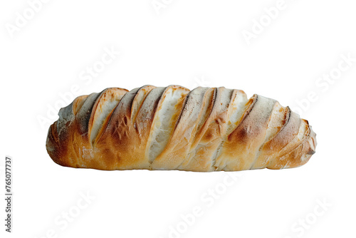 Bread loaf, transparent insulated background.