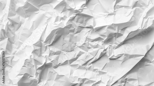 crumpled piece of white paper background