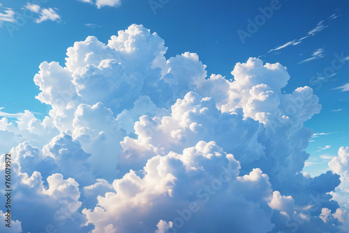 set of clouds in blue sky
