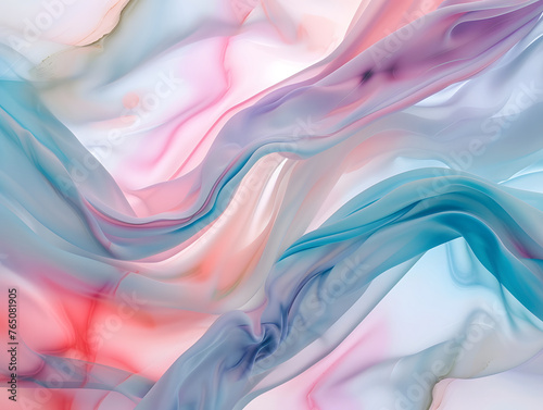 Abstract colorful background with smoke, Abstract Fluid and Colorful Pastel Forms, Distorted Fluidity in Illustration