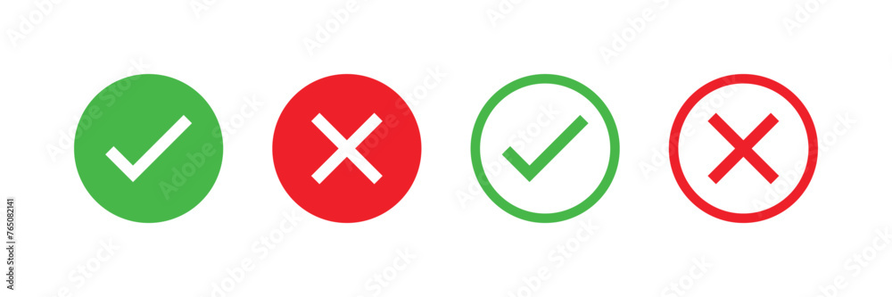 Right And Wrong icon Vector Illustration. Check mark and Cross mark sign. Yes And No Check Marks Icons.
Right And Wrong icon Vector Illustration. Check mark and Cross mark sign. Yes And No Check Marks Icons.