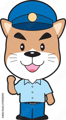 話している犬ポリス