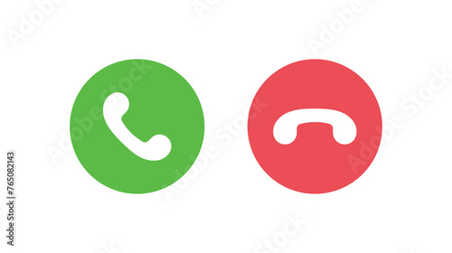 Phone call accept and decline buttons icon Vector illustration. Phone call symbol icon.
