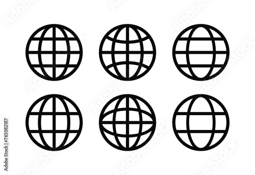 web icon vector. website icon or Globe icon set vector illustration.
