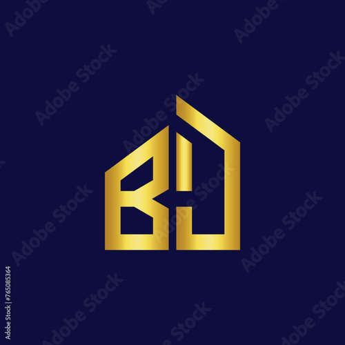 bj latter real estate logo design