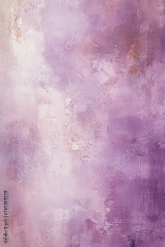 Mauve and white painting with abstract wave patterns