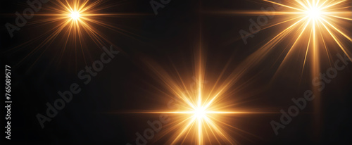 Flare light  effects sunlight  lens flare  light leaks  warm sun rays light effects  overlays or golden flare isolated on black background. effect  sunlight  ray  glow  bright  shine  sun. ai