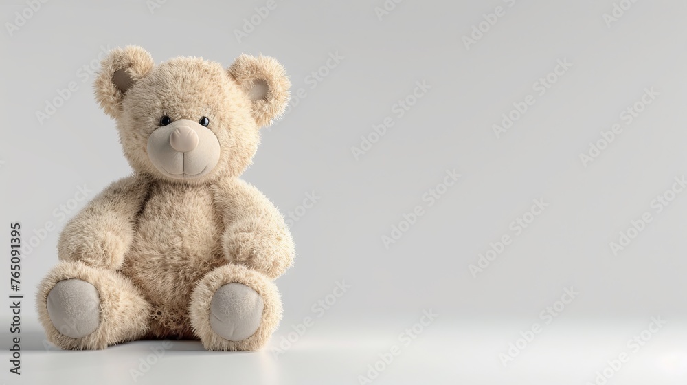 Adorable teddy bear on a plain white background Adorable teddy bear on a plain white background
