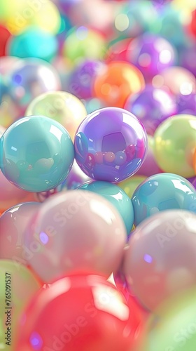 Multicolored balls background