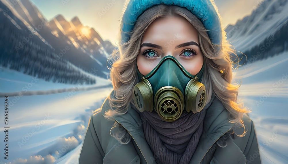 woman in gas mask woman in gas mask