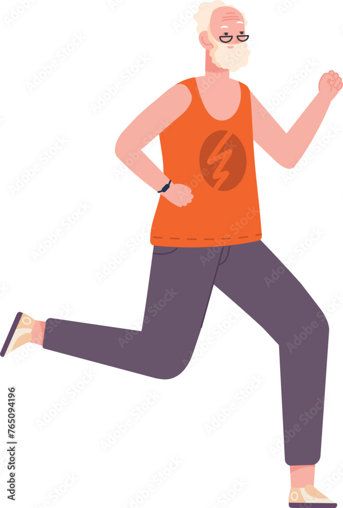 Running old man. Healthy senior lifestyle. Grandfather training Running old man. Healthy senior lifestyle. Grandfather training