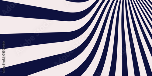 Radial lines abstract geometric element. Spokes, radiating stripes.modern radial blue