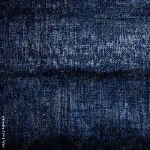 Navy Blue raw burlap cloth for photo background, in the style of realistic textures
